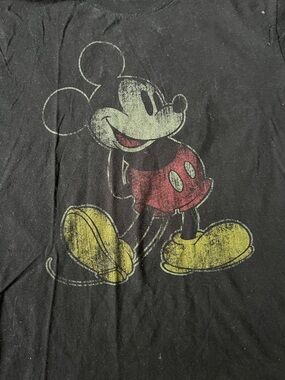 Disney Parks Mickey Mouse Graphic Tee - Black with Red & Yellow Print